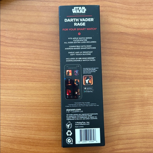 NIB Disney Star Wars Celebration Smart Watch Band - "Darth Vader Rage" - Picture 2 of 4